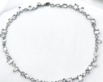 Clear Swarovski-like Crystal Gema Necklace