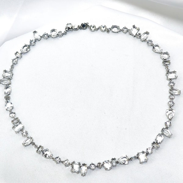 Clear Swarovski-like Crystal Gema Necklace