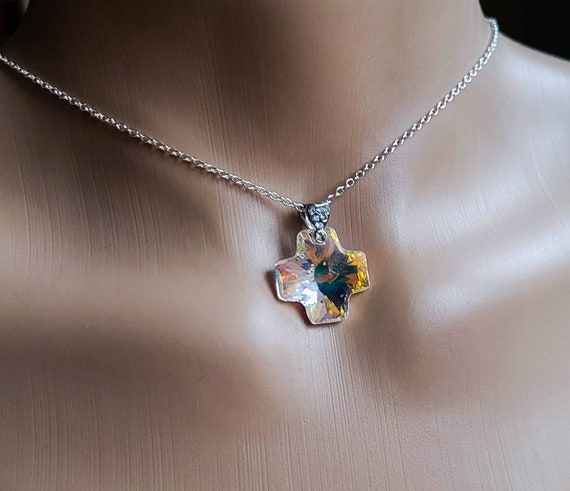 Swarovski Floating Crystal Cross 