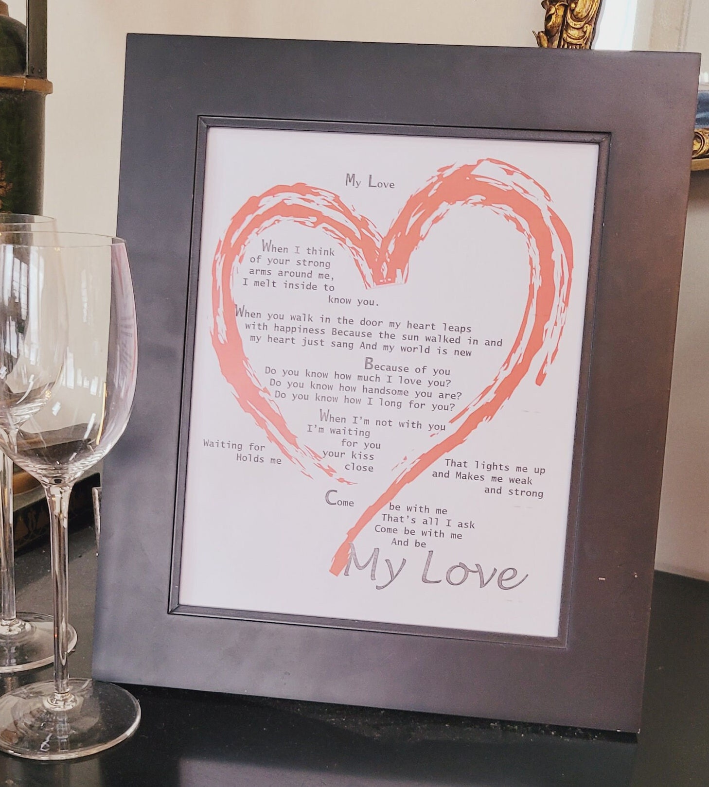 Love Poetry Print for Him - Romantic Gift (digital Download
