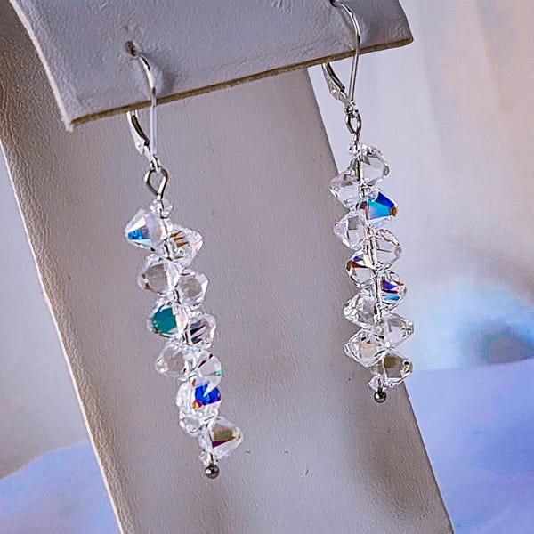 Swarovski Teardrop AB Earrings