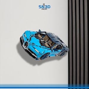 Wall Mount for LEGO Technic Bugatti Chiron (42083) – Horizontal