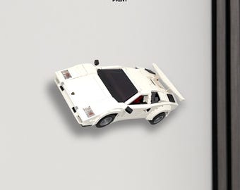 Wall Mount for LEGO Icons Lamborghini Countach (10337) - Horizontal