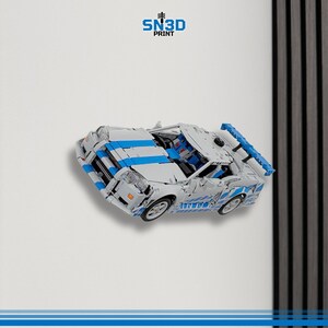Wall Mount for LEGO Technic Nissan Skyline GT-R R34 (42210) – Horizontal
