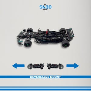 Horizontal Wall Mount for LEGO Technic Mercedes-AMG Formula 1 Race Car(42171) image 6