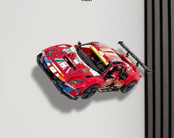 Wall Mount for LEGO Technic Ferrari 488 GTE (42125) - Horizontal