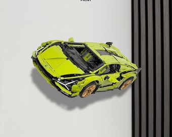 Uchwyt ścienny do LEGO Technic Lamborghini Sián FKP 37 (42115) – poziomy