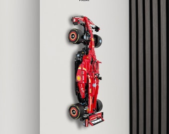 Wall Mount for LEGO Technic Ferrari SF-24 F1 Car (42207) – Vertical