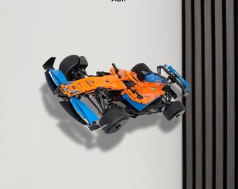 Soporte de pared horizontal para el coche de carreras de Fórmula 1 McLaren de LEGO Technic (42141)
