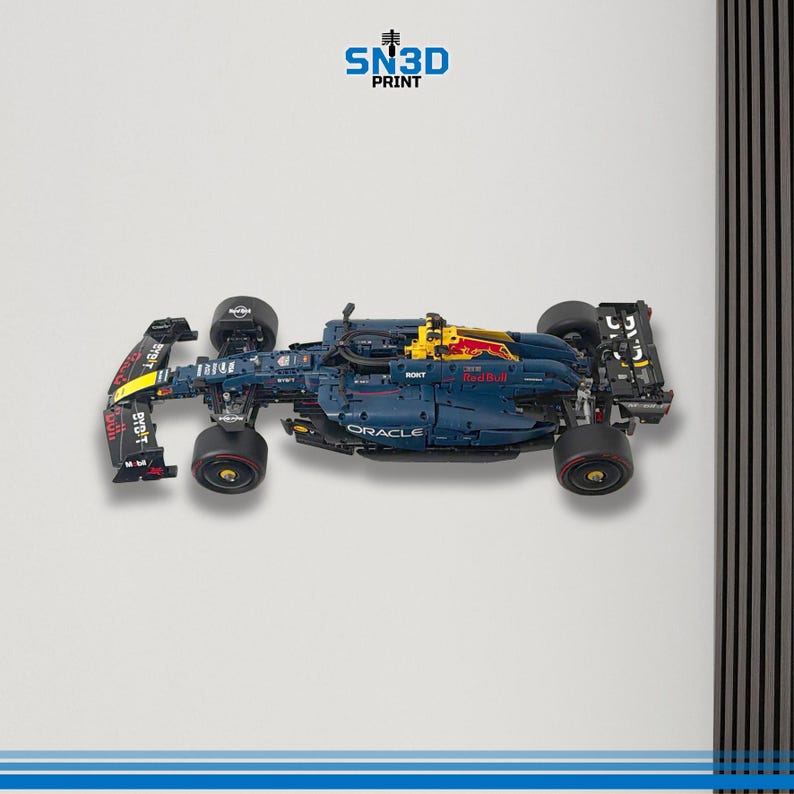 Horizontal Wall Mount for LEGO Technic Redbull Formula 1 Race Car(42206) image 2
