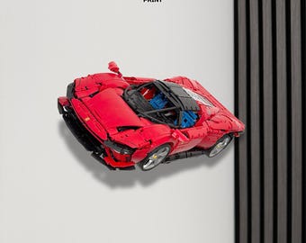 Wall Mount for LEGO Technic Ferrari Daytona SP3 (42143) – Horizontal
