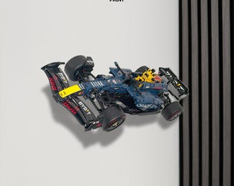 Horizontale muurbevestiging voor LEGO Technic Redbull Formula 1 raceauto (42206)