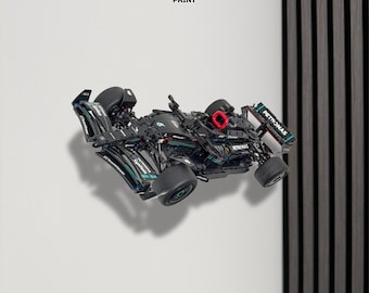 Horizontal Wall Mount for LEGO Technic Mercedes-AMG Formula 1 Race Car(42171)