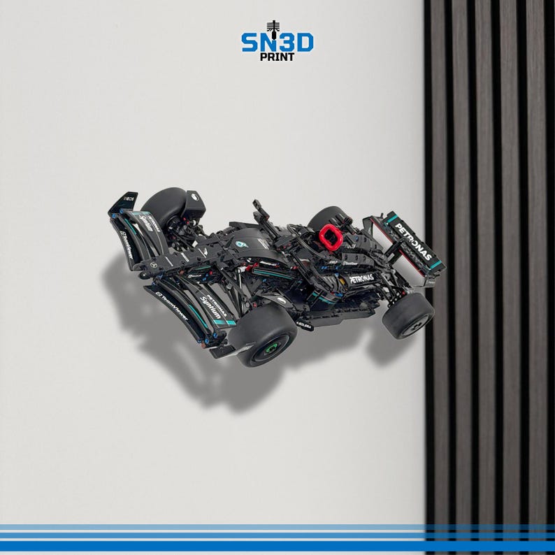 Horizontal Wall Mount for LEGO Technic Mercedes-AMG Formula 1 Race Car(42171) image 1