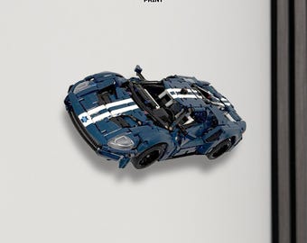 Väggfäste för LEGO Technic 2022 Ford GT (42154) – Horisontellt