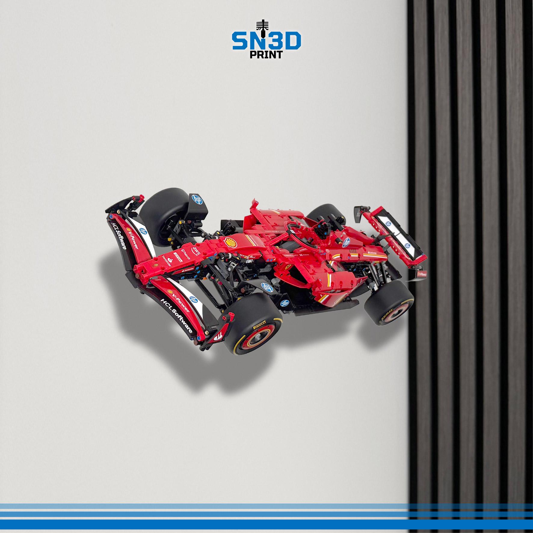 Horizontal Wall Mount for LEGO Technic Ferrari Formula 1 Race Car