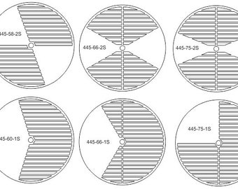 Laser Cutfile von Grillplatten Ø 44,5 und 54,7 cm für Kugelgrill / Webergrill