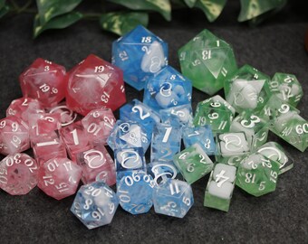 Essences of DiceChaos Set, OOAK, Glow in the dark