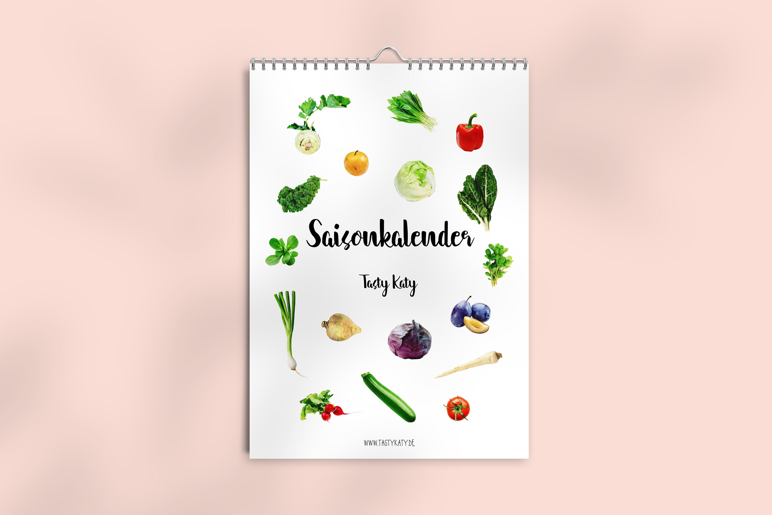 Saisonkalender A4 Saisongemüse für heimisches Obst und Gemüse 