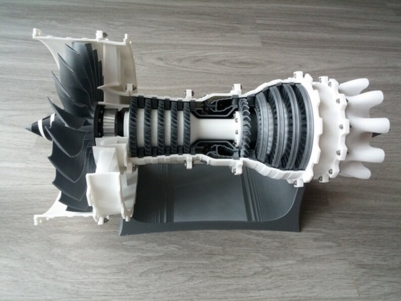 3D Printable Jet Engine STL Files for Printing Etsy