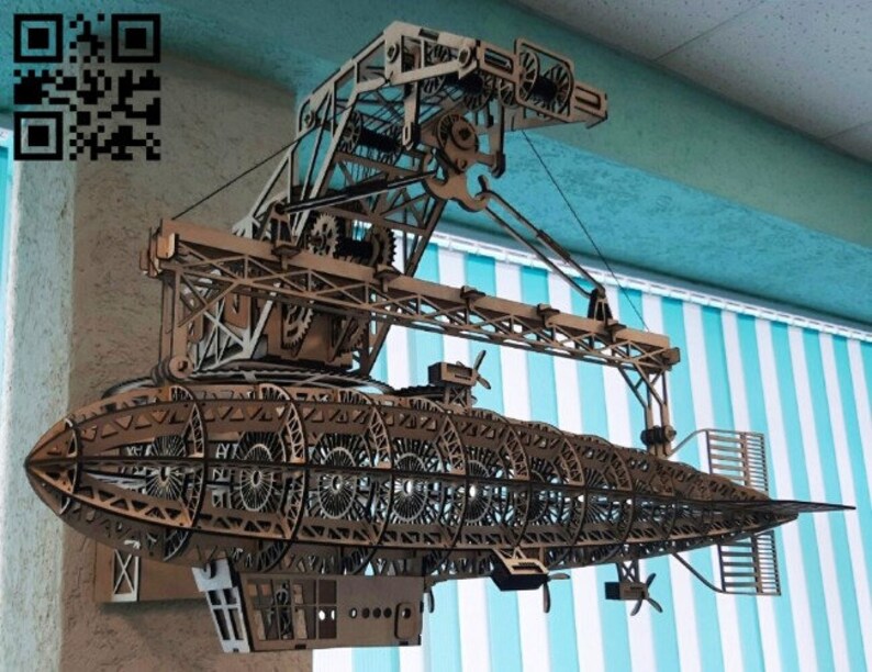 Zeppelin Airship SVG CDR Laser Cut Files Vector Plans Etsy Canada