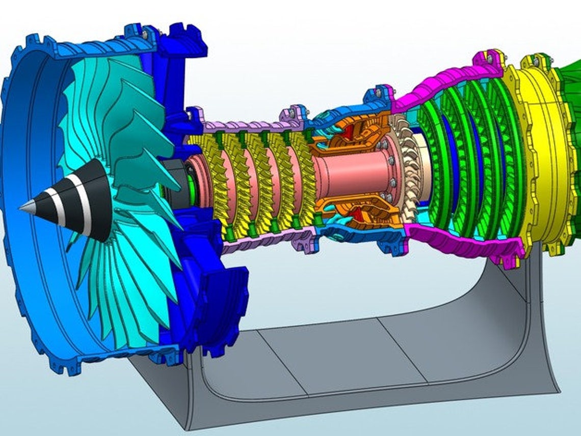 3D Printable Jet Engine STL Files for Printing Etsy