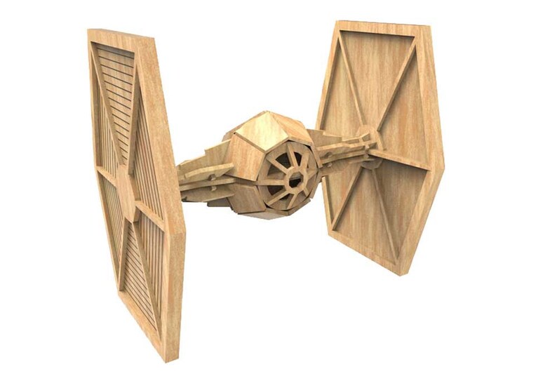 Star Wars Tie Fighter Laser Cut Files Vector Plans Files Etsy