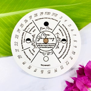 Moon Gardening perpetual calendar painted cream