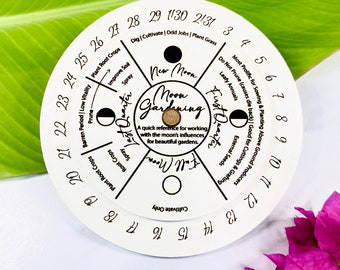Moon Gardening perpetual calendar painted cream