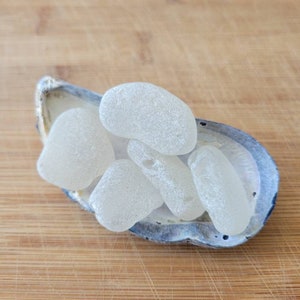Authentic Genuine Surf Tumbled Bulk White Sea Glass