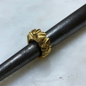 MAMAKOOL Gold Chunky Organic Big Band Ring, Minimalist Heavy Statement, Gold Vermeil High Quality Jewelry image 5