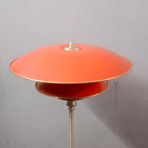 1950s Mid Century Italian Style Floor Lamp: Adjustable Handmade Brass image 7