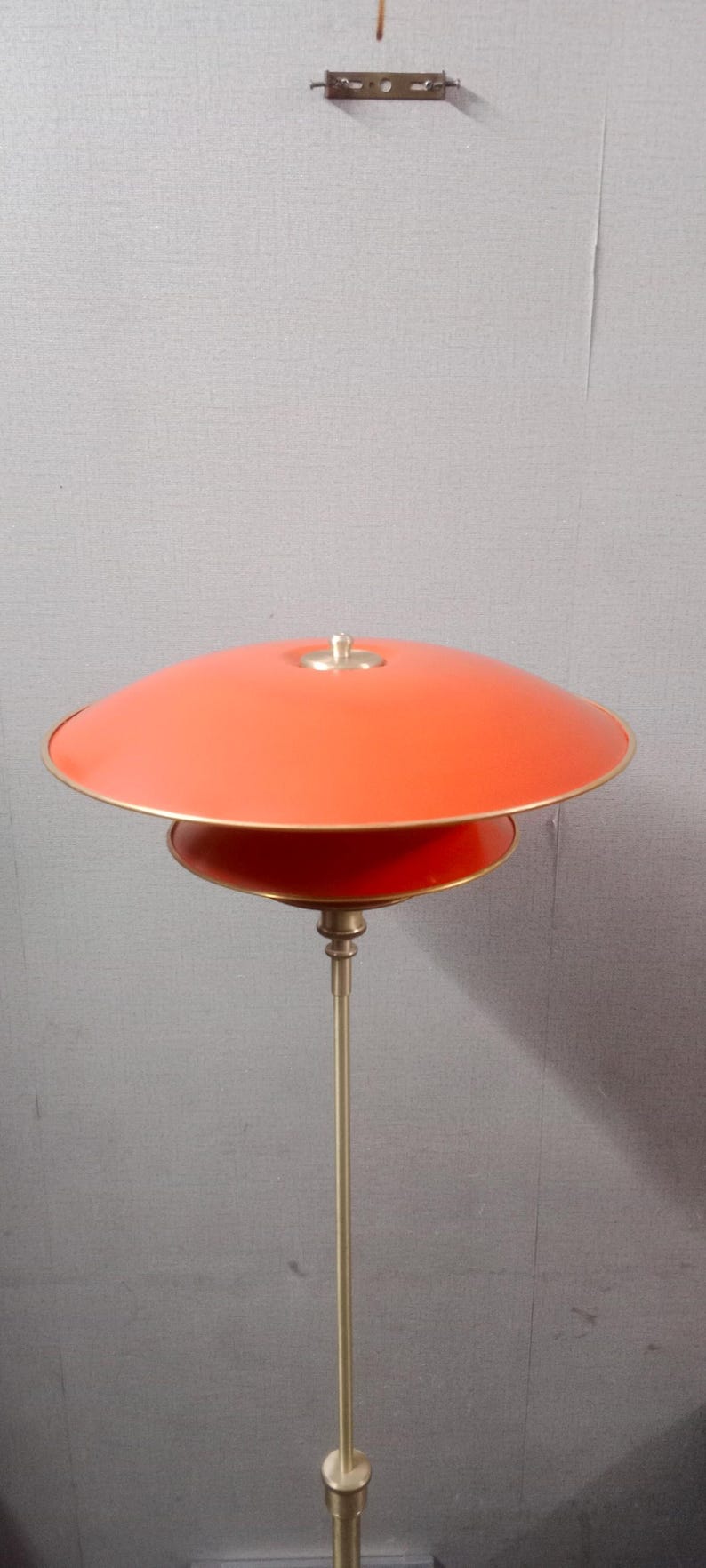 1950s Mid Century Italian Style Floor Lamp: Adjustable Handmade Brass image 7