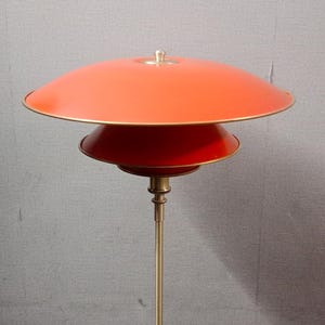 1950s Mid Century Italian Style Floor Lamp: Adjustable Handmade Brass image 4