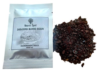 Dragons Blood Natural (RAW-UNSCENTED) Tree Resin incense resin Small pieces ground (some powder)  Premium Daemonorops draco Blume