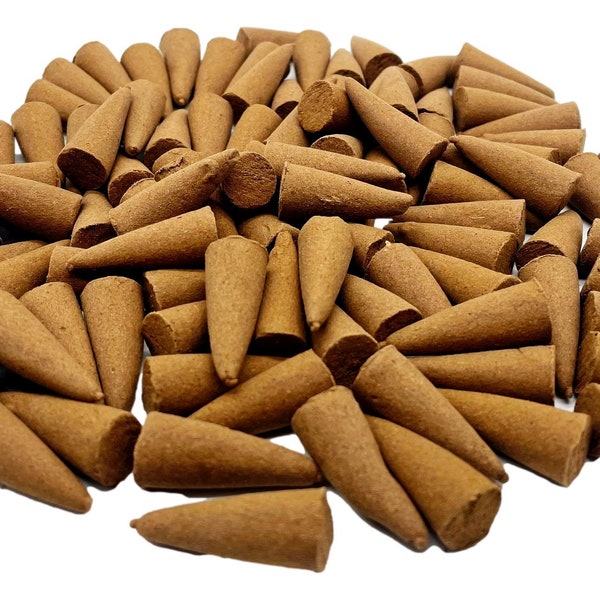 Natural Sandalwood Incense Cones-Premium Indian Masala Rolled Cones