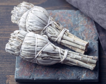 California White Sage Smudge "Bulb" Style Sticks-Wands-For Smudging Cleansing Uplifting Remove Negative Energy.