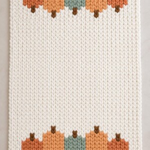 Chunky Finger Knit Pumpkin Patch Fall Autumn Throw Blanket Graph Grid Pattern, Loom Pattern PDF file, Instant Download