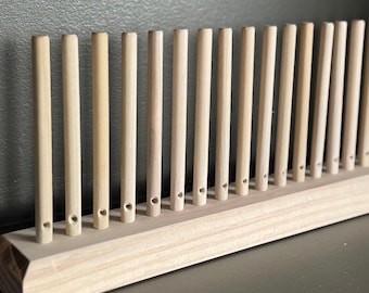 木製ペグ織機織りツール、ラグ、ブランケット、スカーフ、ウール、織り織り、手作り、ファイバーアート、Tシャツヤーン、20、40インチ