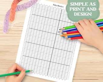 Chunky Knit Graph Blanket Vorlagen PNG & PDF | Enge stricken und Webstuhl verwenden | Decke Größe Diagramme für Handstricken | Digitaler Download