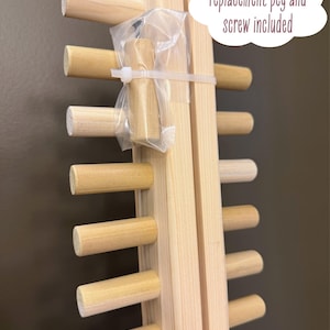 chunky knit blanket loom 50” comes with extra replacement peg and wood screw