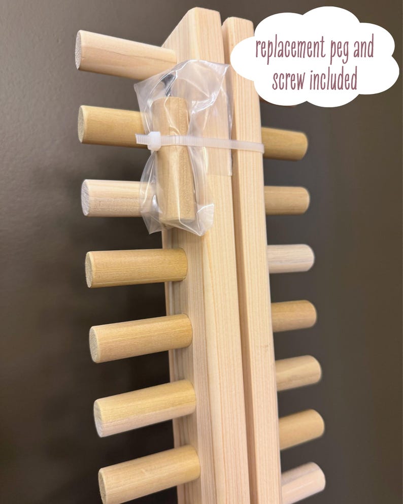 chunky knit blanket loom 50” comes with extra replacement peg and wood screw