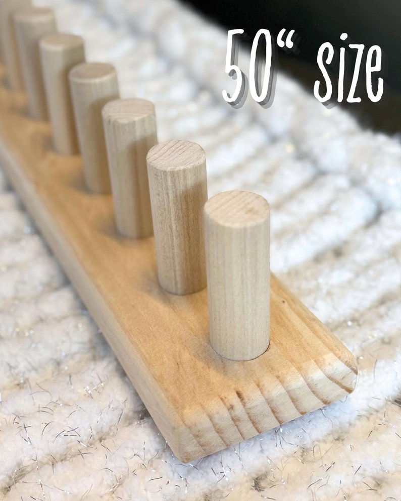chunky knit blanket loom 50” showing blanket with a tight knit