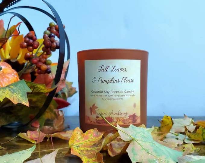13oz Fall, Leaves, and Pumpkins Please, Coconut Soy Candle