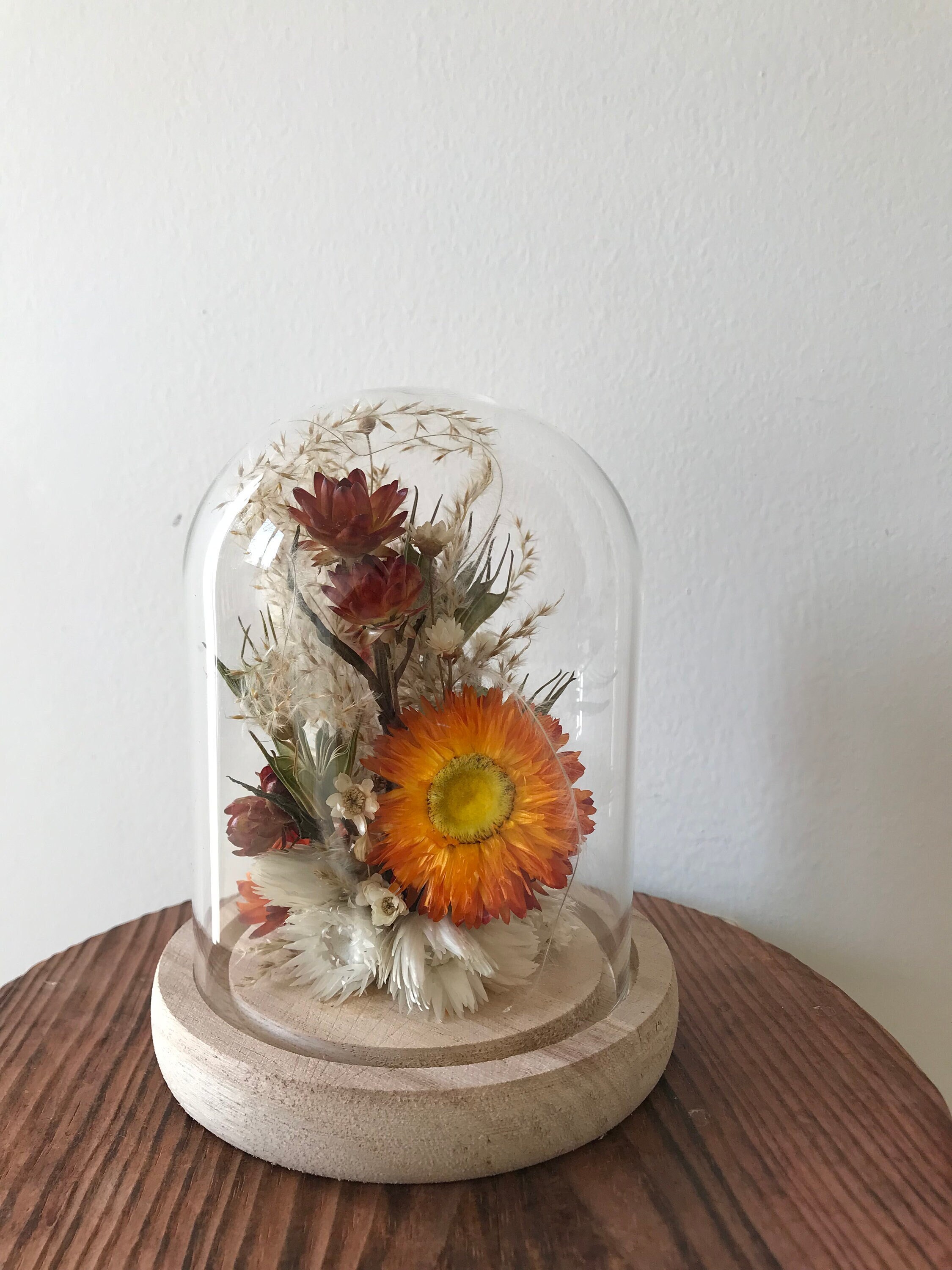 Cloche en Fleurs Séchées Pour Décoration