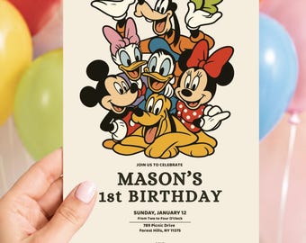 Mickey Mouse Birthday Invite | Mouse Birthday Invitation | Mickey Mouse Clubhouse Invitation | Clubhouse invitation | Digitail Invitation |