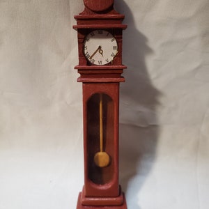 Dollhouse Miniatures - Grandfather Clock Decoration- Living Room Doll Accessories - 1 to 12 Scale Furniture