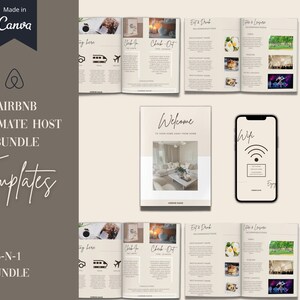 Ultimate Airbnb Host Bundle, Airbnb Welcome Book, Airbnb Signs, Airbnb Checklist, Airbnb Guestbook, Instagram Templates, Canva Printables
