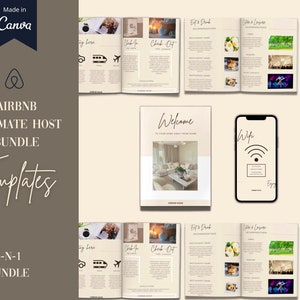 Ultimate Airbnb Host Bundle, Airbnb Welcome Book, Airbnb Signs, Airbnb Checklist, Airbnb Guestbook, Instagram Templates, Canva Printables
