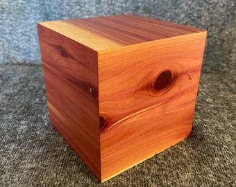 Aromatic Cedar Cube Urn for Small Human or Pet ashes, up to 20 pounds
